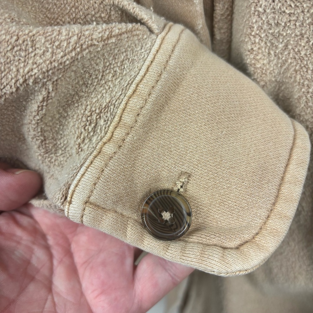 Free people Ruby Shacket distressed button front pockets size medium - Picture 7 of 13